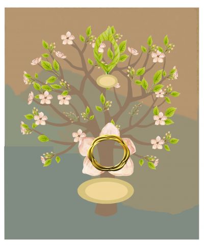 Copper: Whimsical  Frangipani Tree - Gallery