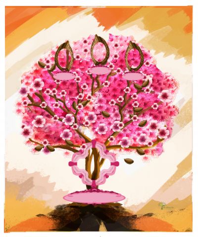 Copper: Whimsical Cherry Blossom Tree - Gallery