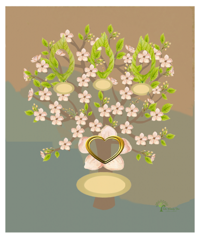 Copper: Whimsical  Frangipani Tree - Slim